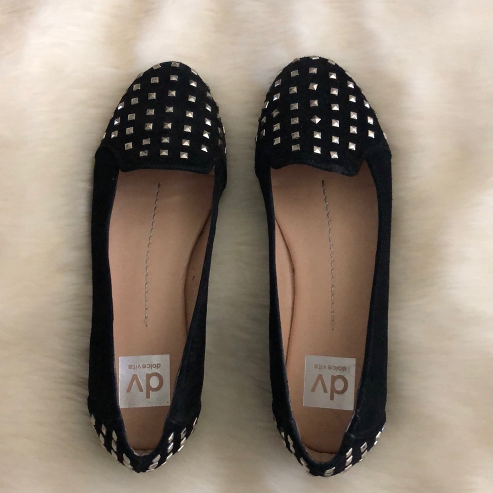 Dolce Vita black flats with studs